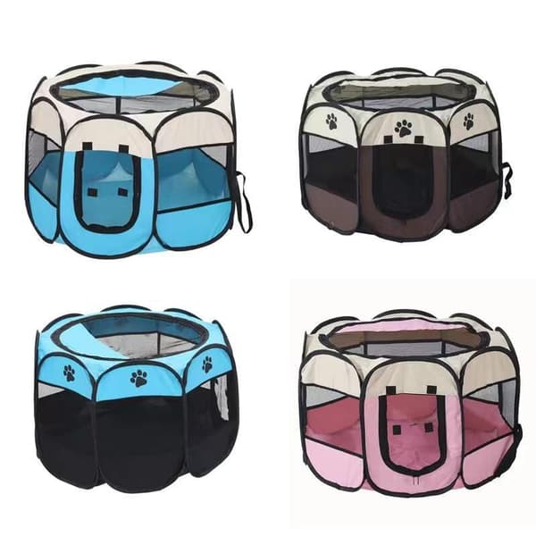Bærbart sammenklappeligt kæledyrstelt Hundehusbur grå grå grå S:73*73*43cm