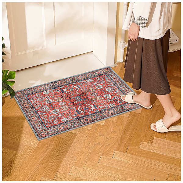 Dørmåtte indendørs 50 x 80 cm, entrémåtte skridsikker dørmåtte, smudsafvisende vaskbar entrémåtte, dørmåtte til veranda 50*80cm