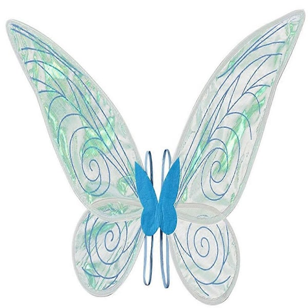 Sommerfuglvinger Engel Fe Vinger Barn Jenter Festival Party Rollespill Rekvisitter Blue