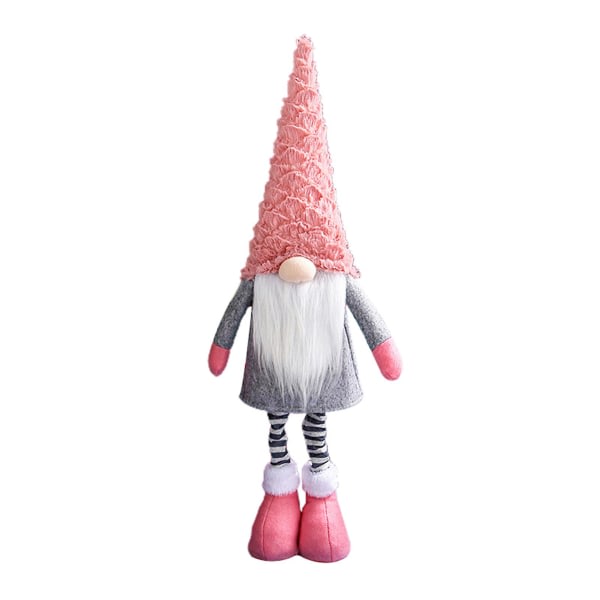 Faceless Santa Claus Plush Doll With Retractable Legs & Long Hat Elf Plush Toys Vacation Home Shop Window Decor New