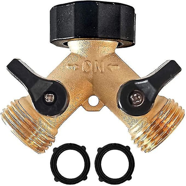 Strong Brass Garden Hose Connection Faucet Splitter 2-way