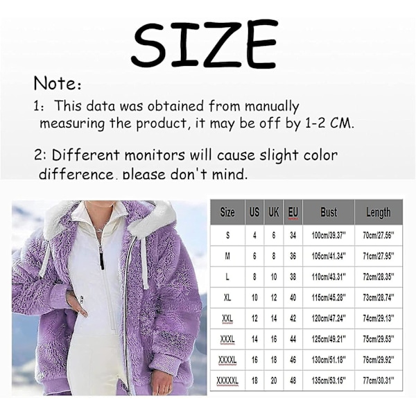 Vinterklær for kvinner, fasjonable plus size langermet søte topper hettegensere pullover varm komfortabel fuzzy fleece genser jakker 5XL