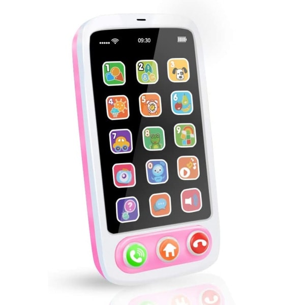Babytelefon; Baby Mobiltelefon Leke med Lys & Musikk; Sensoriske Leker for Småbarn Gutter og Jenter Gaver{F2}
