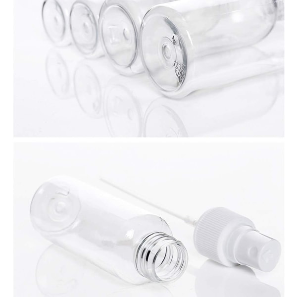 30 X 100 ml Atomizer genomskinlig sprayflaska Tom påfyllningsbar Fine Mist Parfym Atomizer för kosmetiska sminkresor - svartvitt