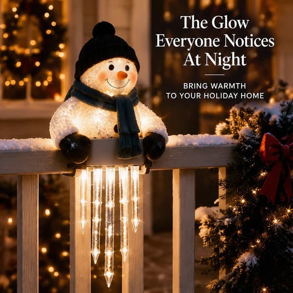 WinterGlow Snemand istap-lysdekoration Elk