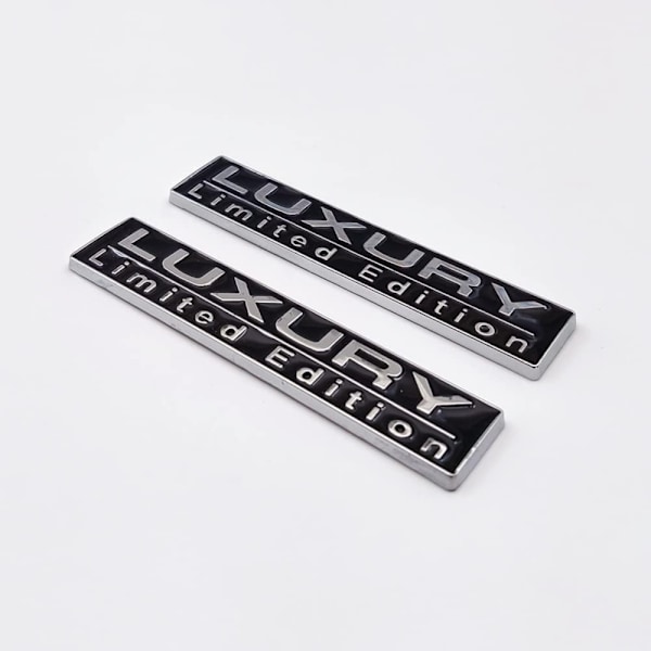 2 stk. luksus emblemer limited edition 3D metal logo bilmærkater