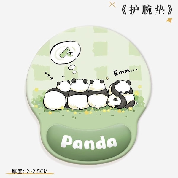 Rosa Panda Musmatta Handledsstöd Flickor Söt Halkfri Dator Kontor Högkvalitativ Silikon Tangentbord Handstöd Handled Lucky Panda-Set
