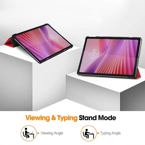 Fodral för Lenovo Tab TB311FU Anti-Drop Läderställ Tablet Skydd Flerfärgad{hh] Multicolor Red