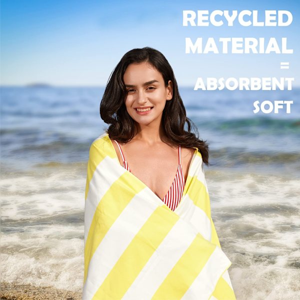 Mikrofiber Strandhåndklæder, Sandfrit Strandhåndklæde, Ekstra Stort