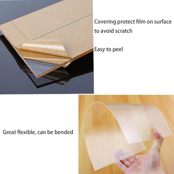 10 stk akrylplader 1 mm - transparente plexiglasplader til hobby