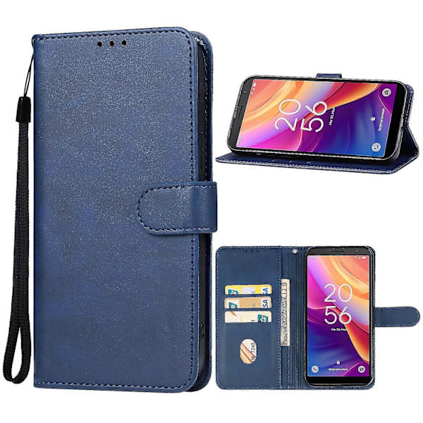 Läderfodral för TCL 501 Blue