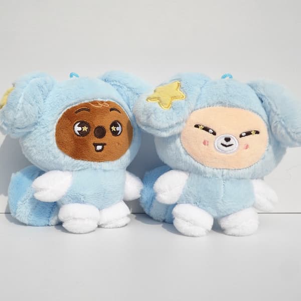 Stray Kids Run It -pehmoleluavainperä Leeknow SKZ White Rabbit TASY Doll 13-15cm