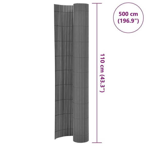 vidaXL Privatlivsskærm 110x500 cm grå grå gray