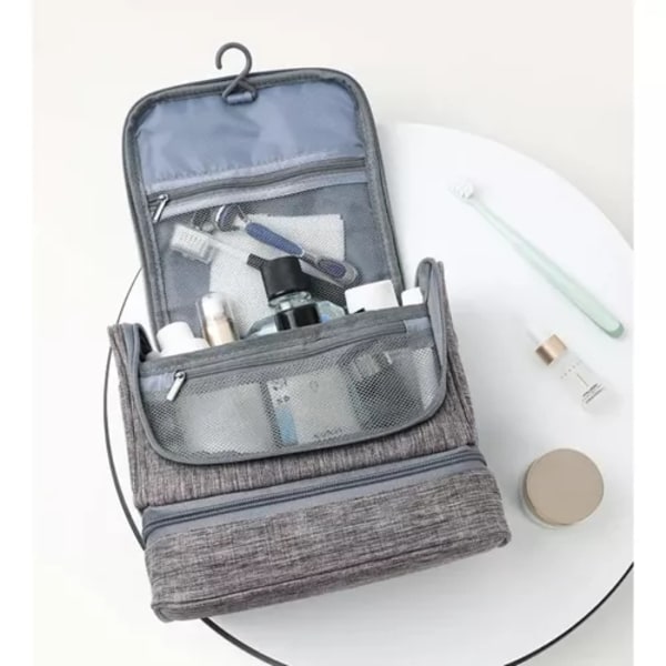 Sminkväska / Necessär / Toalettväska - Makeup Bag Grey grå