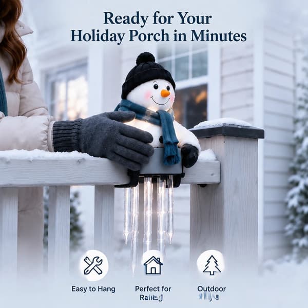 Winter Glow Snemand Istap Lysdekoration snowman