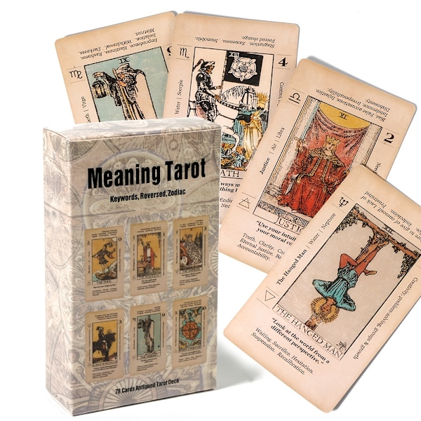 Meanings Tarot Cards For Beginners Tarot, Keywords Antiqued Tarot Deck, 78 Cards Divination Games Divination Tools