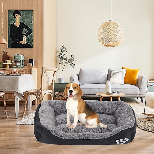 Hundebed, Hundebed For Store Hunder, Vaskbar Dyremadrass Komfortabel Og Pustende Stor Hundebed L 68cm*55cm