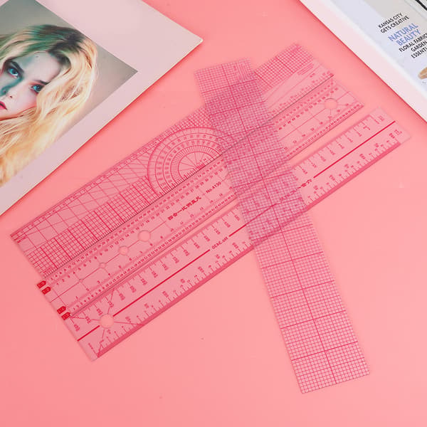 Multifunktionelt sysæt, modedesign illustration lineal tøjmåleværktøj 0.1