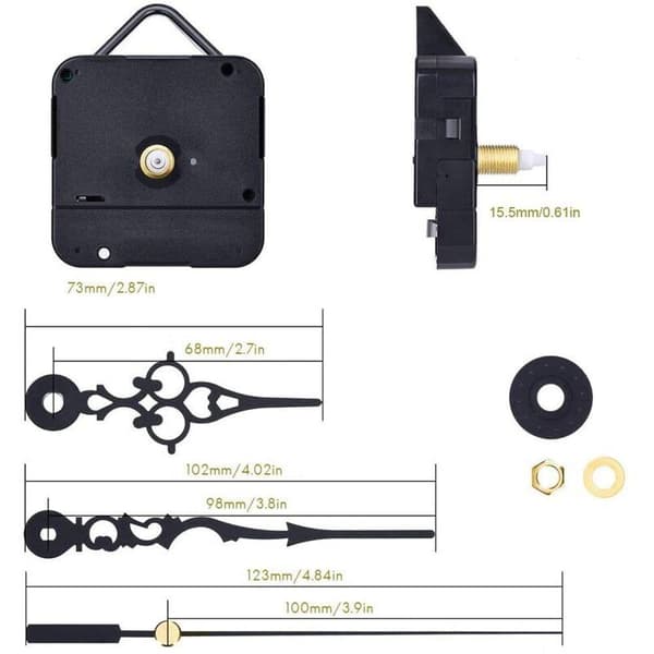 Quartz DIY Väggklocka Urverk Mekanism Batteridriven DIY Reparationsdelar..DEBUNS