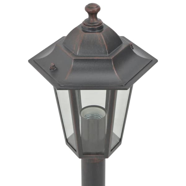 vidaXL Puutarhan lyhtypylväät 6 kpl E27 110 cm alumiini pronssi Brun brown