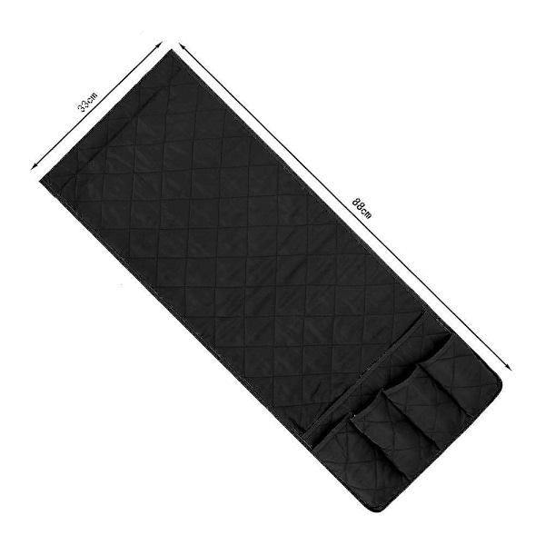 Sofa Armlenestol Armlen Organizer Sklisikker Caddy Bag for Sofa Armlenestol Oppbevaringspose for Telefon Bøker Magasiner TV Fjernkontroll black