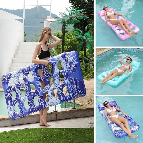 Inflatable Mattress for Adults, Large Pool Float, Pool Float, Hammock, Inflatable Pool Mattress, Portable Pool Chair for Beach Vacation