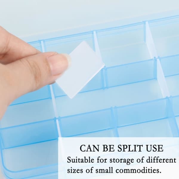 Plastopbevaringsboks, sorteringsboks, sortimentsbokse