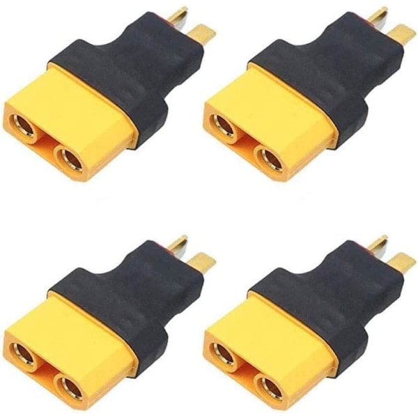 4 kpl XT90 naaras T-adaptere Dean hane | Universell kompatibilitet | Holdbare materialer | Enkel installasjon, gul