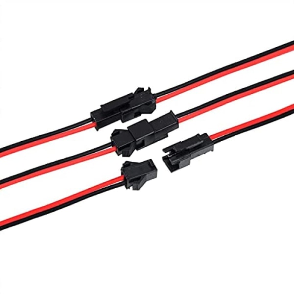JST-kaapelisarja 2PIN 22AWG 135mm 20 paria M/F-liittimiä | RC-mallin varusteet, radio, 20-nastainen adapteri, musta/punainen