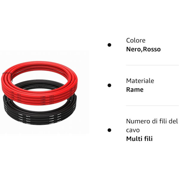 Silikonkabel 12 AWG Flexibel elektrisk ledning 5 meter [2,5 m svart och 2,5 m röd] Tinnad koppartråd Kabel Hög temperaturbeständighet