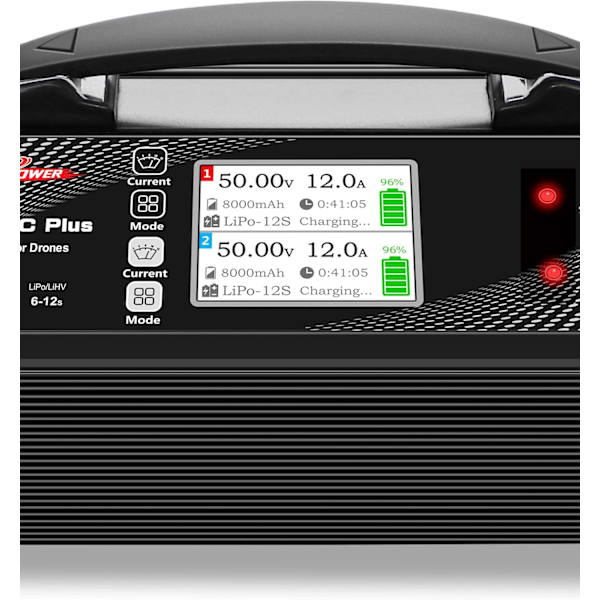 UP1200AC PLUS Kaksoislaturi 2X600W 15A 6-12S UAV-drone-akuille - Tehokas ja turvallinen lataus ammattilaisille ja harrastajille