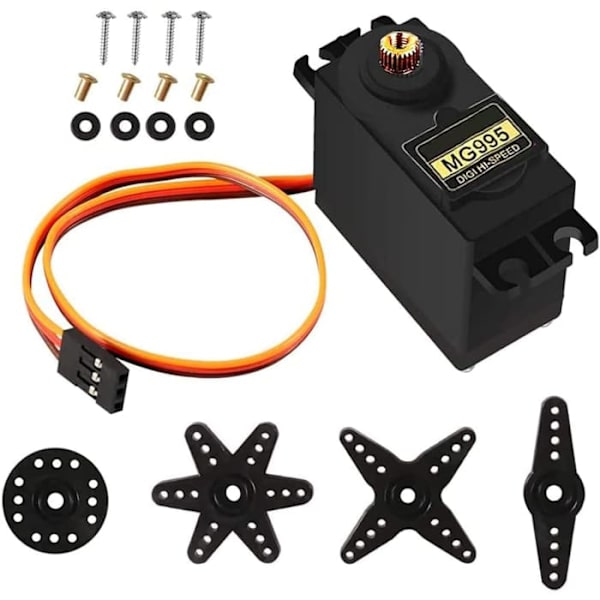 MG995 Servomotor med vridmoment och metallskiva för Rc-bilbåt-helikopter