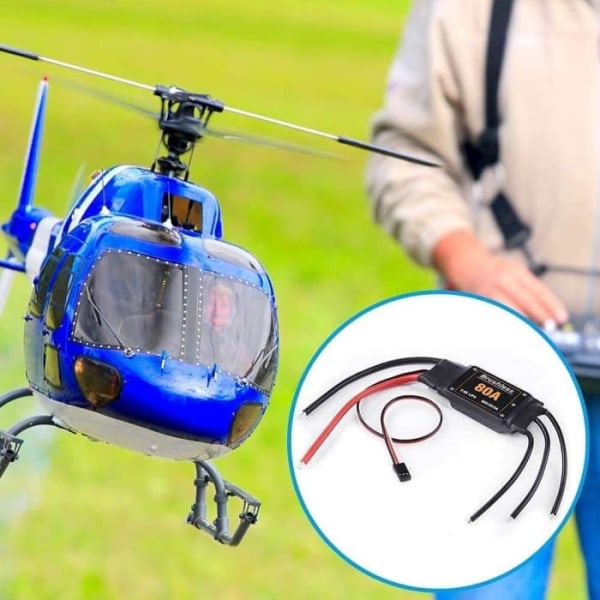 ESC Borstlös 80A Hastighetsregulator | UBEC 5V/5A integrerad | Kompatibel med 2-6S LIPO-batterier för modelltillverkning