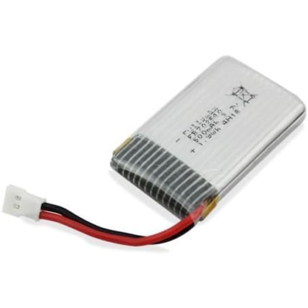 2 stk. Lipo-batterier 3.7V, 500mAh Lipo til Rc Droner Quadcopters Syma X5 X5C X5SC X5SW, Cheerson CX-30W, Skytech M68, Wltoys F949, JJRC H5C