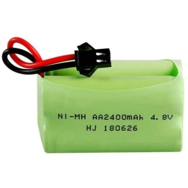 4,8V AA-batteri 2400mAh genopladeligt Ni-MH-batteripakke SM 2P-stik til HY800 F1 F3 RC Boat RC-bus med SM 2P USB-opladningskabel