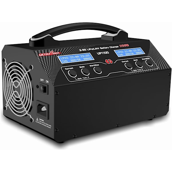 UP1100 Batterilader til UAV/droner: Dobbelt 2x550W 22A til 2-6S batterier - Kraftfuld og hurtig opladning