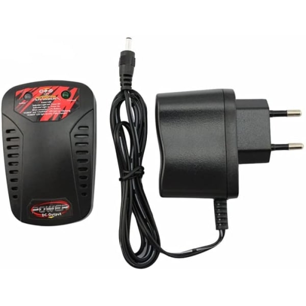 Hurtiglader 7.4V 2000mAh | Egnet til X8C X8SW X8G Drone | Rund fatning, Sort, Plast
