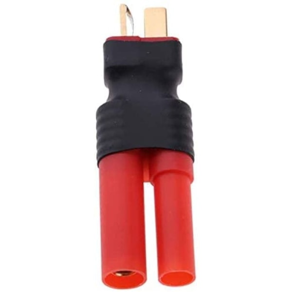 HXT 4mm til T-Plug Han Adapter | Trådløs til LiPo-batterier | RC-stik til JVC bilstereo strømforsyning, sikringsholder, LiPo-pose, gul, plast