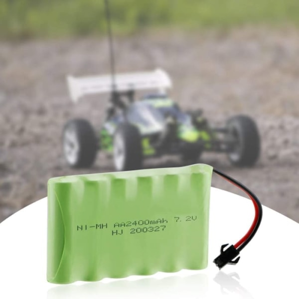 Ladattava 7,2 V 2400 mAh Ni-MH AA-akku SM-2P 2Pin -liittimellä ja USB-latauskaapelilla RC-kuorma-autoihin ja -autoihin