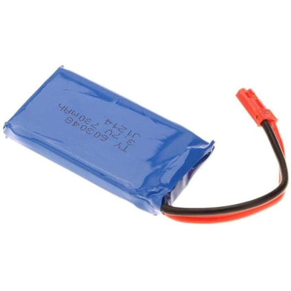 3.7V 730mAh Batteri & Laddare för Wltoys V686G | Kompatibel med modellbygge, RC helikopter, blå | 53x27x8 mm - 22 gr