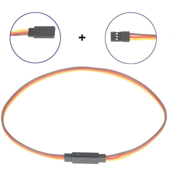 12 kpl JR-jatkojohto Servo 3 Pin 26AWG Uros - Naaras Futaba JR-kaapeli kauko-ohjattaviin lentokoneisiin 3 kpl x Cm 7, 15, 30, 60