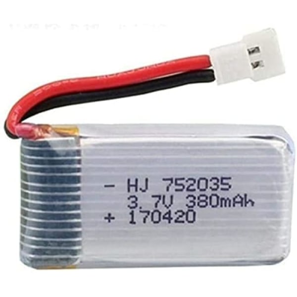 Batteri Lipo 3.7V 380mAh til Hubsan X4, Syma X11 og mere