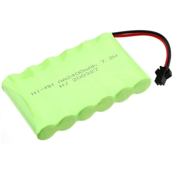 Ladattava akku 7,2 V 2400 mAh Ni-MH AA SM-2P 2Pin -liittimellä RC-kuorma-autoihin ja -autoihin