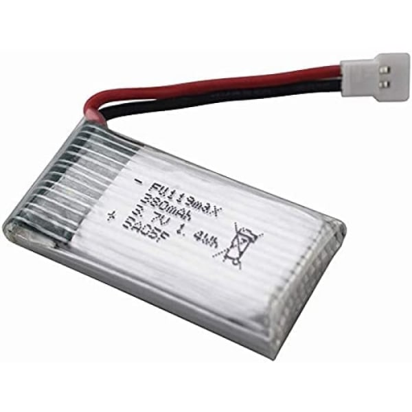 4 kpl 3,7 V 380 mAh ladattava LiPo-akku Hubsan X4 H107c H107d H107L, Syma X11 X11C, HS170 HS170C Rc Quadcopter -nelikoptereihin