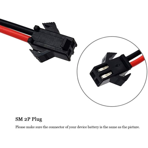 6V AA-batteri, laddningsbart Ni-MH-batteripaket, högkapacitetsbatterier 2400 mAh, SM 2P RC Boat RC Bus-kontakt + USB-kabel