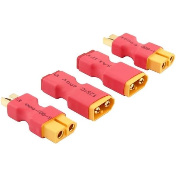 XT60 till T-Plug Deans 2 par adapter | Trådlös anslutning för RC-drönare och hobbyer | Universell kompatibilitet | Hållbara material