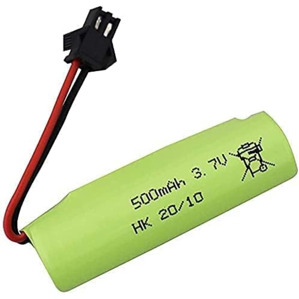 Litium-akku 3,7V 500mAh för RC-bil | Kompatibel med DE35, DE38, DE40, DE50, TB202, TB201, TM201, TM202, TC141, DE44 | Inbyggd säkerhet