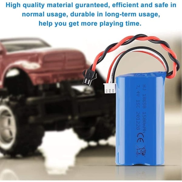 1500mAh 7,4V 2S Lipo-batteri til U12A S033G Q1 H101 med SM-2P-stik til Rc Legetøj Båd Bil Drone
