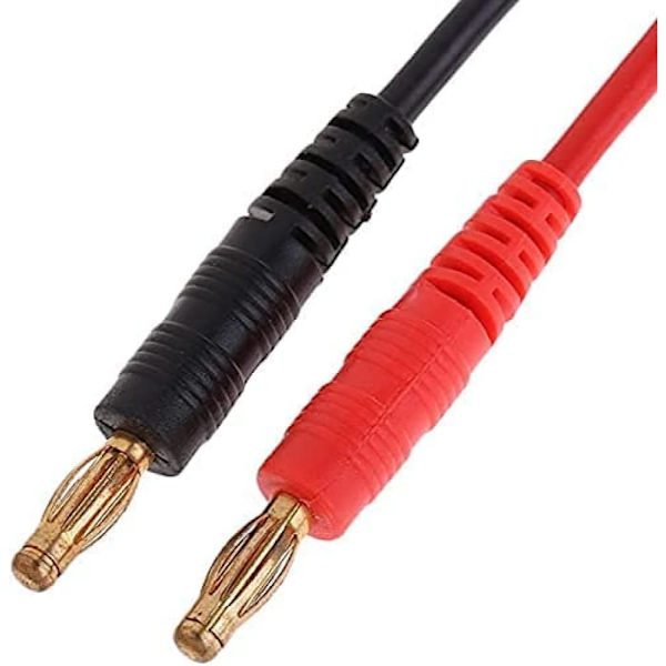 Ladekabel Kontakt T-Kontakt Hun til Banan Han 4mm, 32cm | Guldbelagt, høj fleksibilitet | Kompatibel med Lipo-batterier