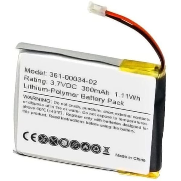 Akku 3,7 V 300 mAh 1,11 Wh 361-00034-02 Yhteensopiva Garmin Fenix 3 / Fenix 3 HR -älykellolle Vaihtoakku 300 mAh